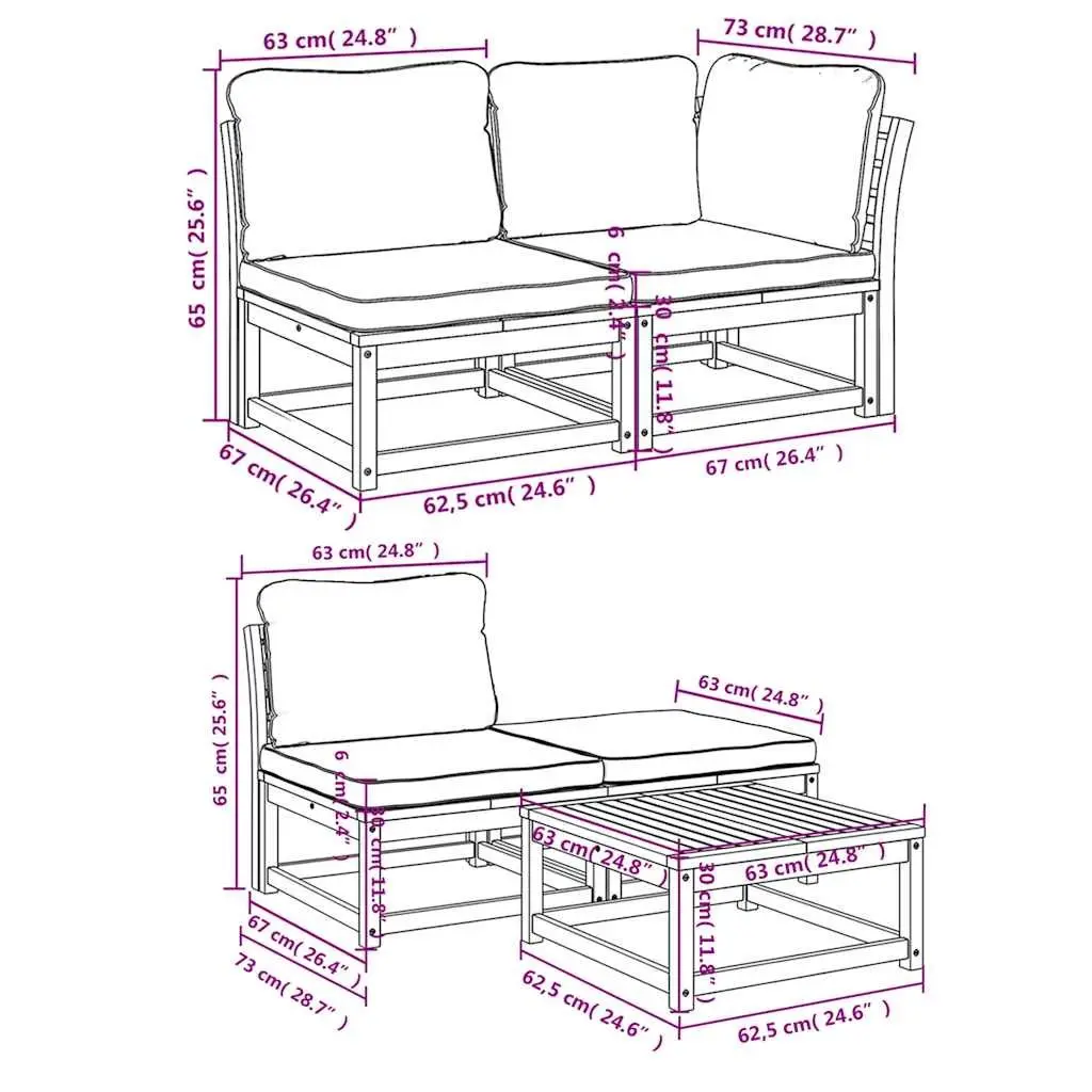 5 Piece Outdoor Lounge Set