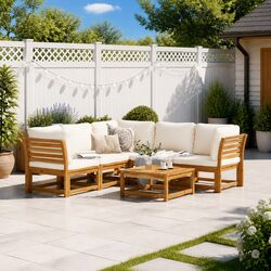 Reliable 6-Piece Outdoor Lounge Set with Comfort