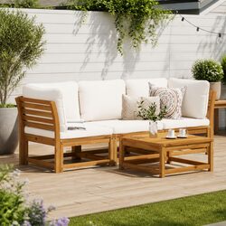 Quality 3 Piece Garden Lounge Set with Cushions