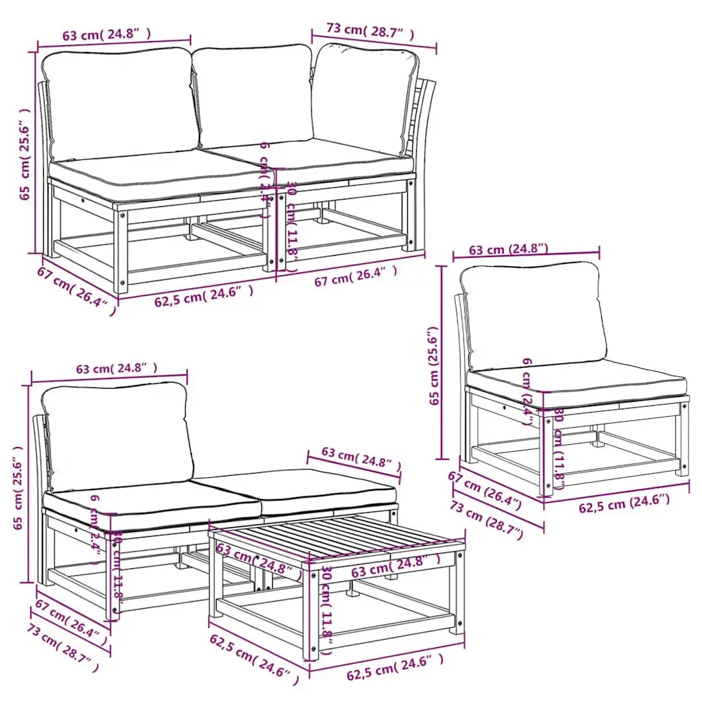 6-Piece Garden Lounge Set
