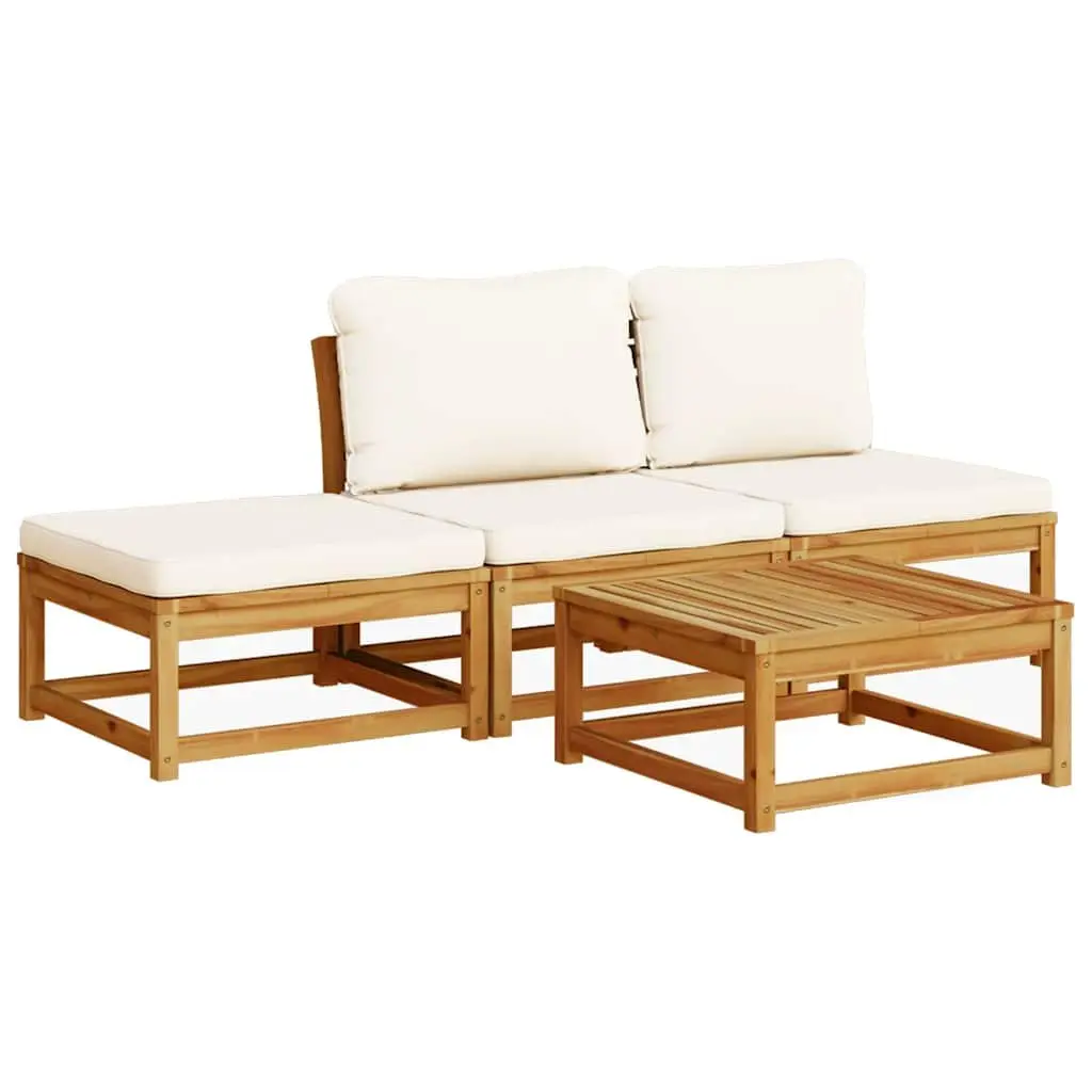 Outdoor Sectional Sofa Lounge Set Garden Furniture 4 Piece Brown
