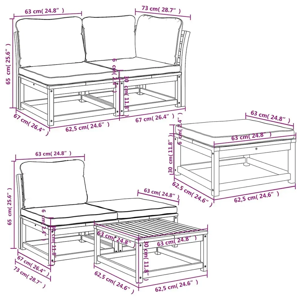 6-Piece Lounge Set