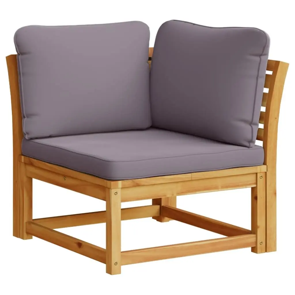 Outdoor Sectional Sofa Set 6 Piece Garden Lounge with Cushions Solid Wood