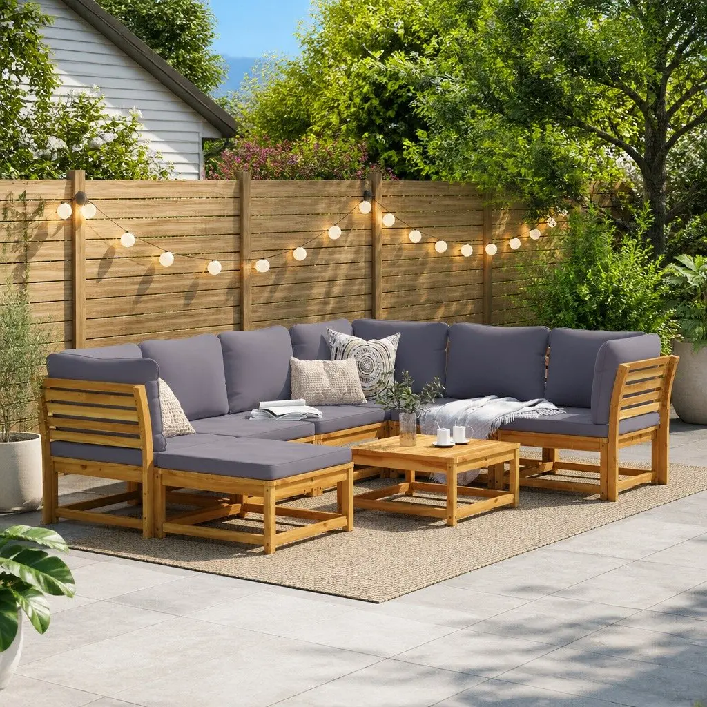 8-Piece Outdoor Lounge Set for Comfort