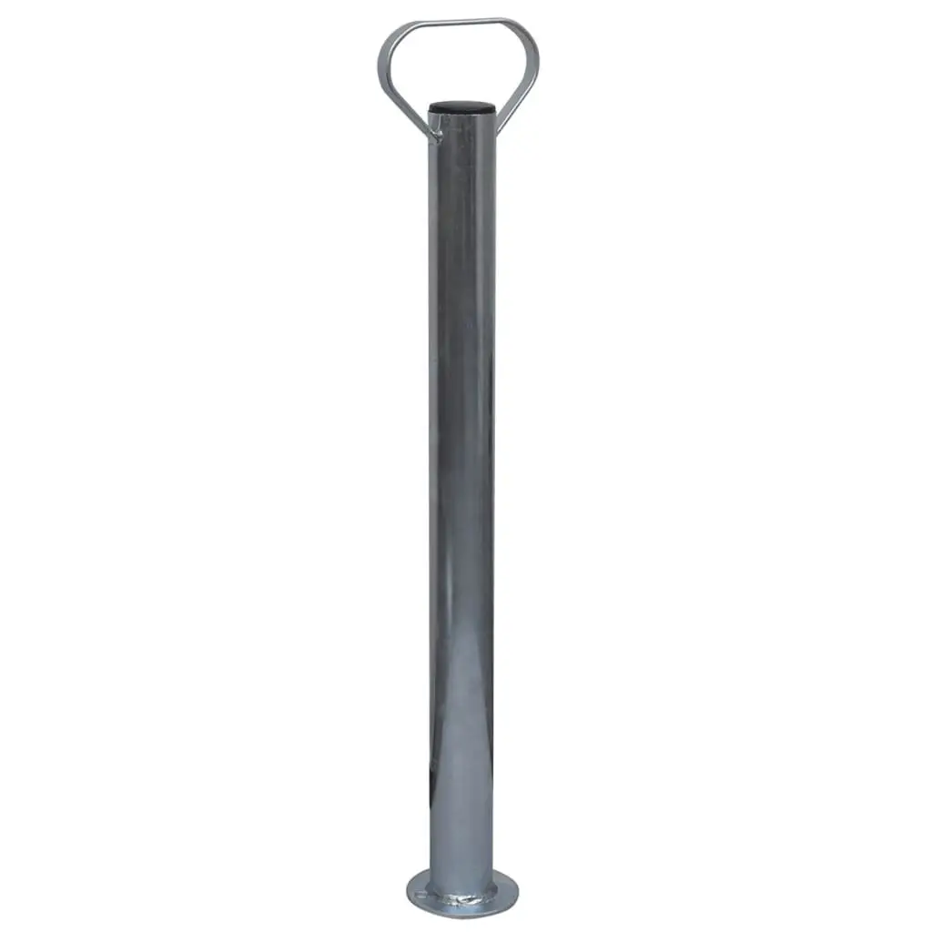 Jockey Wheel 48mm Trailer Caravan Support Tubes Split Clamps Galvanised Steel Black