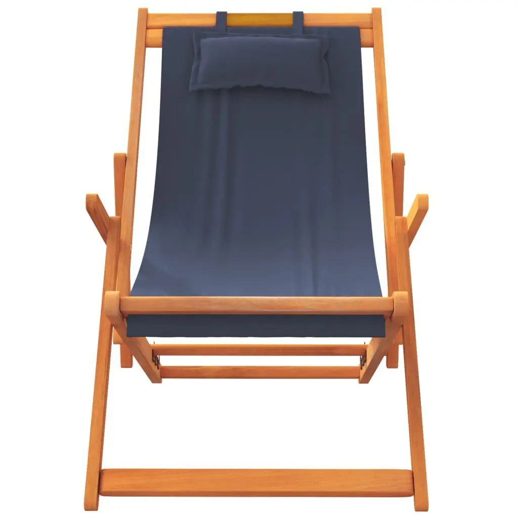 Folding Beach Chairs Outdoor Camping Lounge Reclining 2 Piece Blue