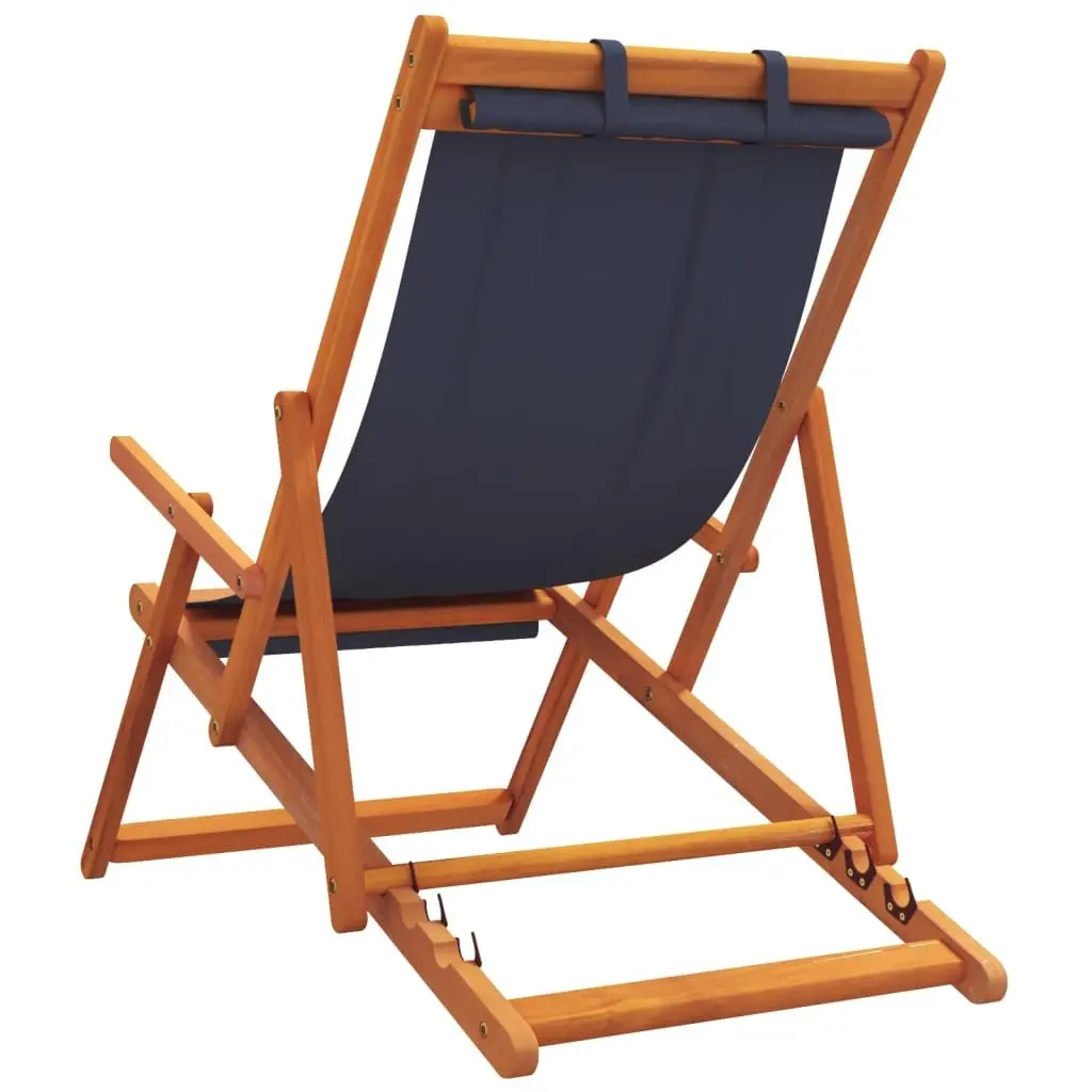 Folding Beach Chairs Outdoor Camping Lounge Reclining 2 Piece Blue