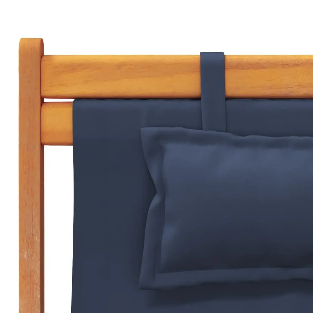 Folding Beach Chairs Outdoor Camping Lounge Reclining 2 Piece Blue