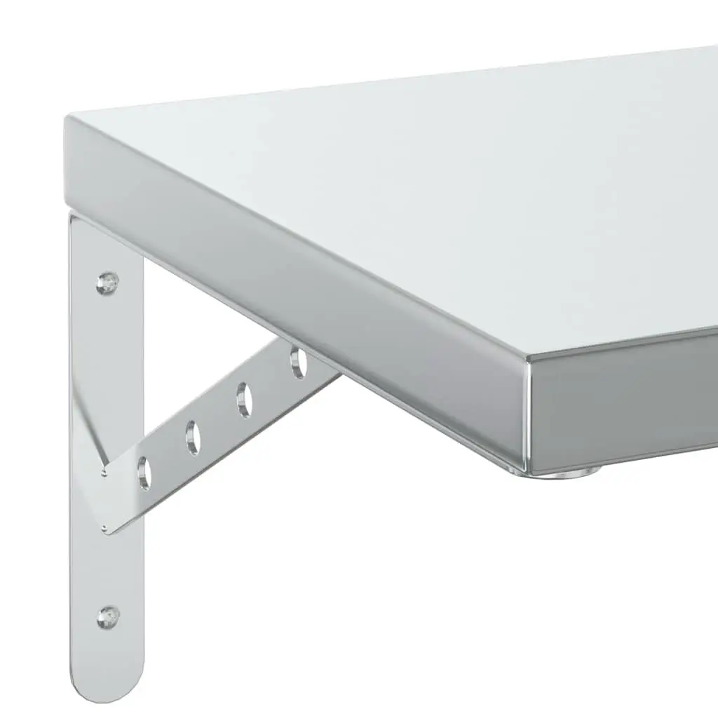 Wall Shelves 2 pcs 100x30 cm Stainless Steel Floating Storage Shelving
