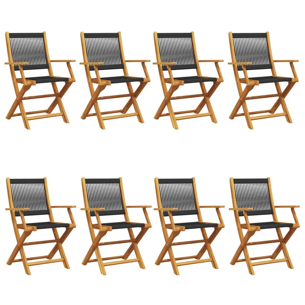 Set of 8 Folding Garden Chairs
