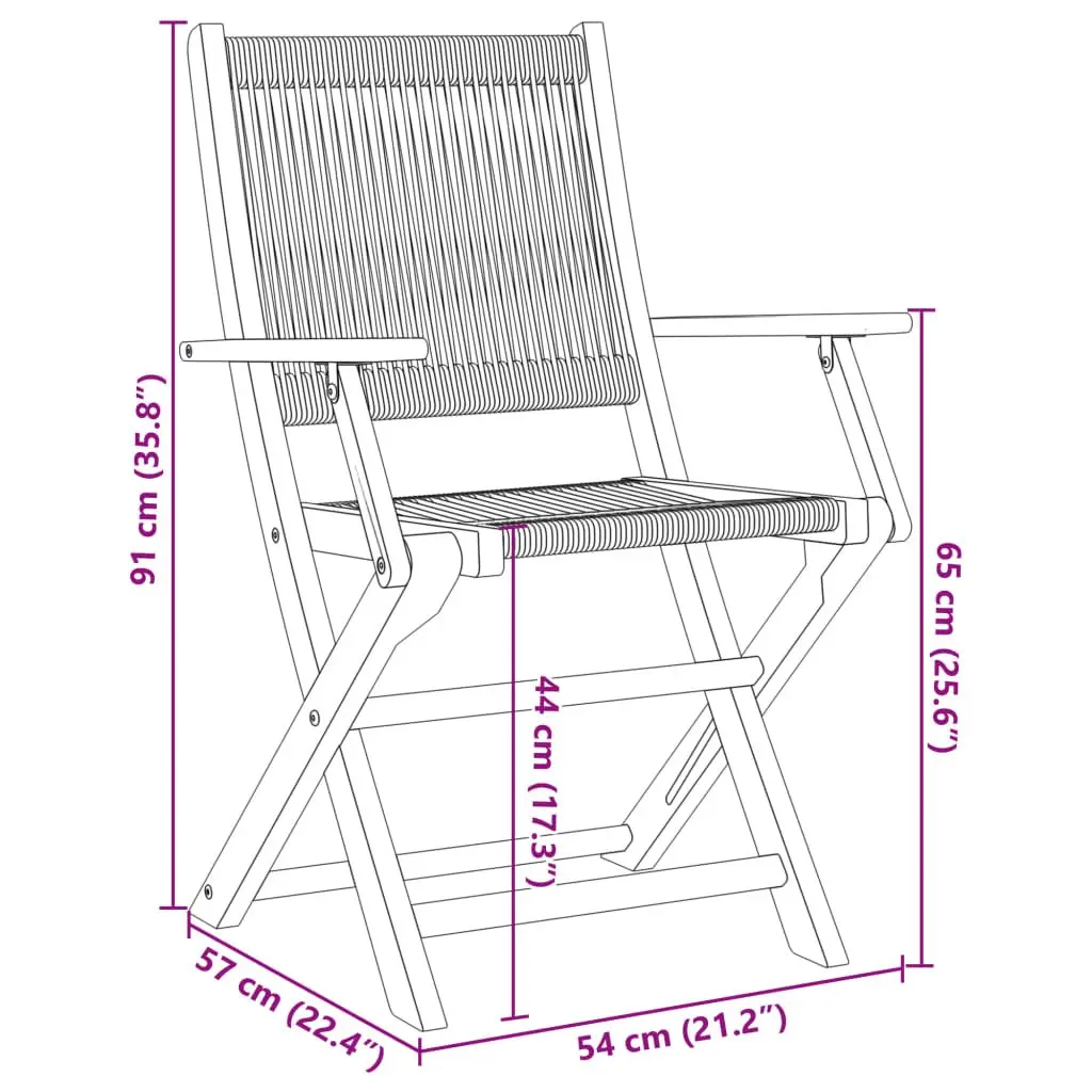 Folding Garden Chairs Outdoor Seating 4 Piece Beige Solid Wood Acacia