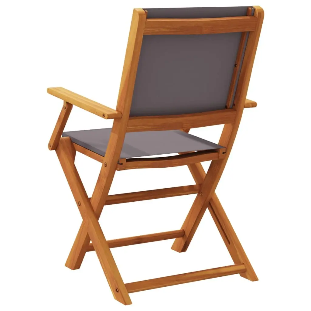 Folding Garden Chairs Set 8 pcs Anthracite Outdoor Seating Patio Furniture