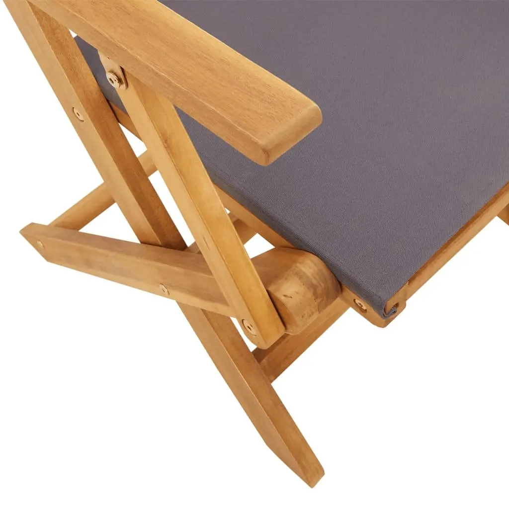 Folding Garden Chairs Set 8 pcs Anthracite Outdoor Seating Patio Furniture