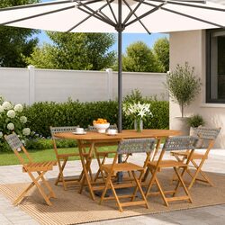 Comfortable and Practical Folding Garden Chairs Set of 6
