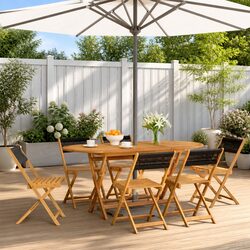 Warm and Reliable 6-Piece Folding Outdoor Chair Set