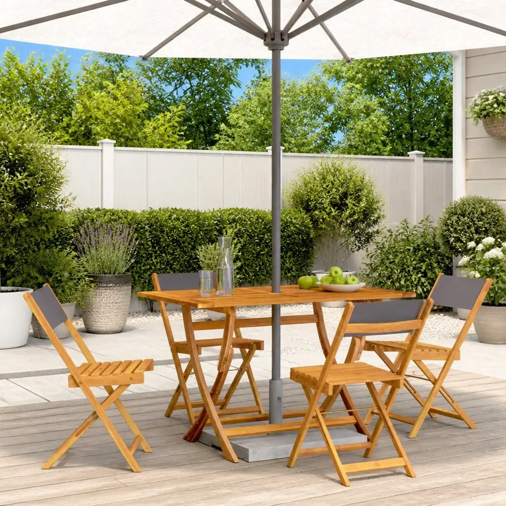 Outdoor Folding Garden Chairs Set of 4