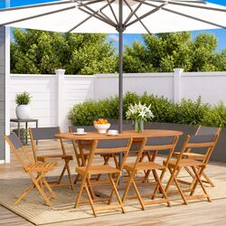 Durable 8-Piece Folding Garden Chairs Set