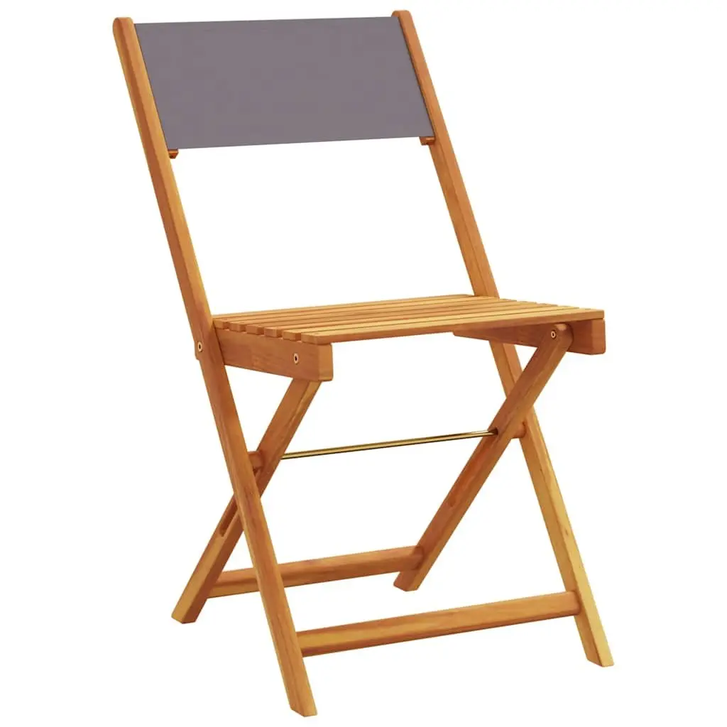 Folding Garden Chairs Set 8 Piece Outdoor Seating Anthracite Acacia Wood