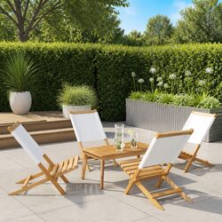 Comfortable Folding Garden Chairs Set of 4