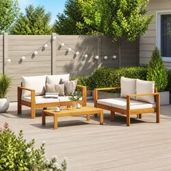Comfortable 3-Piece Garden Sofa Set for Outdoor Relaxation