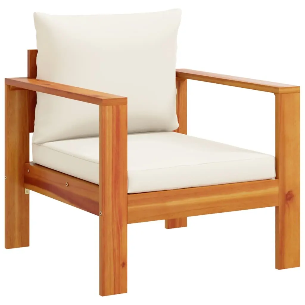5-Piece Garden Sofa Set with Cream Cushions
