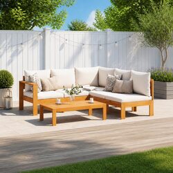 Comfortable 4 Piece Garden Sofa Set with Easy Care Features