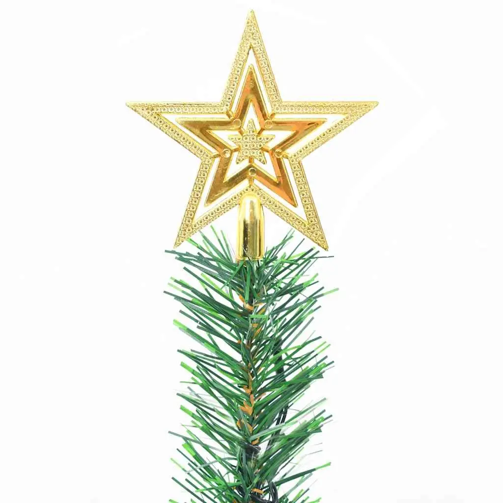 Artificial Christmas Tree Pre-lit 64cm Green with LED Baubles Ornaments Indoor