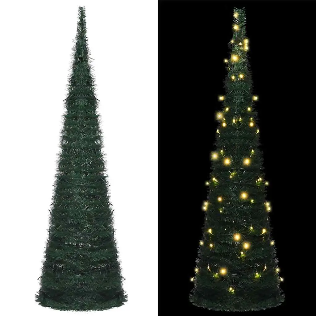 Artificial Christmas Tree Pre-lit LED 210cm Green Home Decor