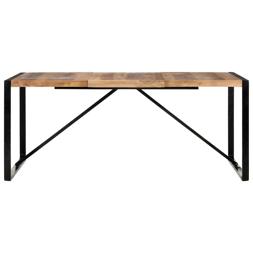 Dining Table Industrial Style 180x90x75 cm Brown Solid Acacia Rubberwood
