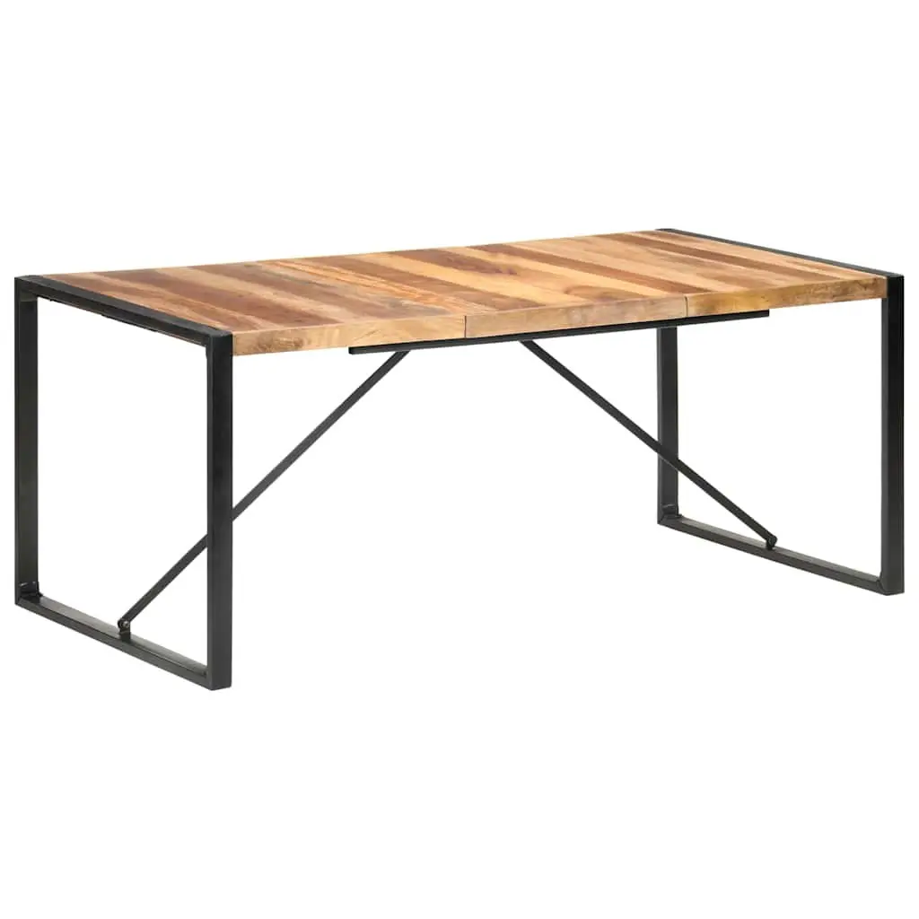 Dining Table Industrial Style 180x90x75 cm Brown Solid Acacia Rubberwood