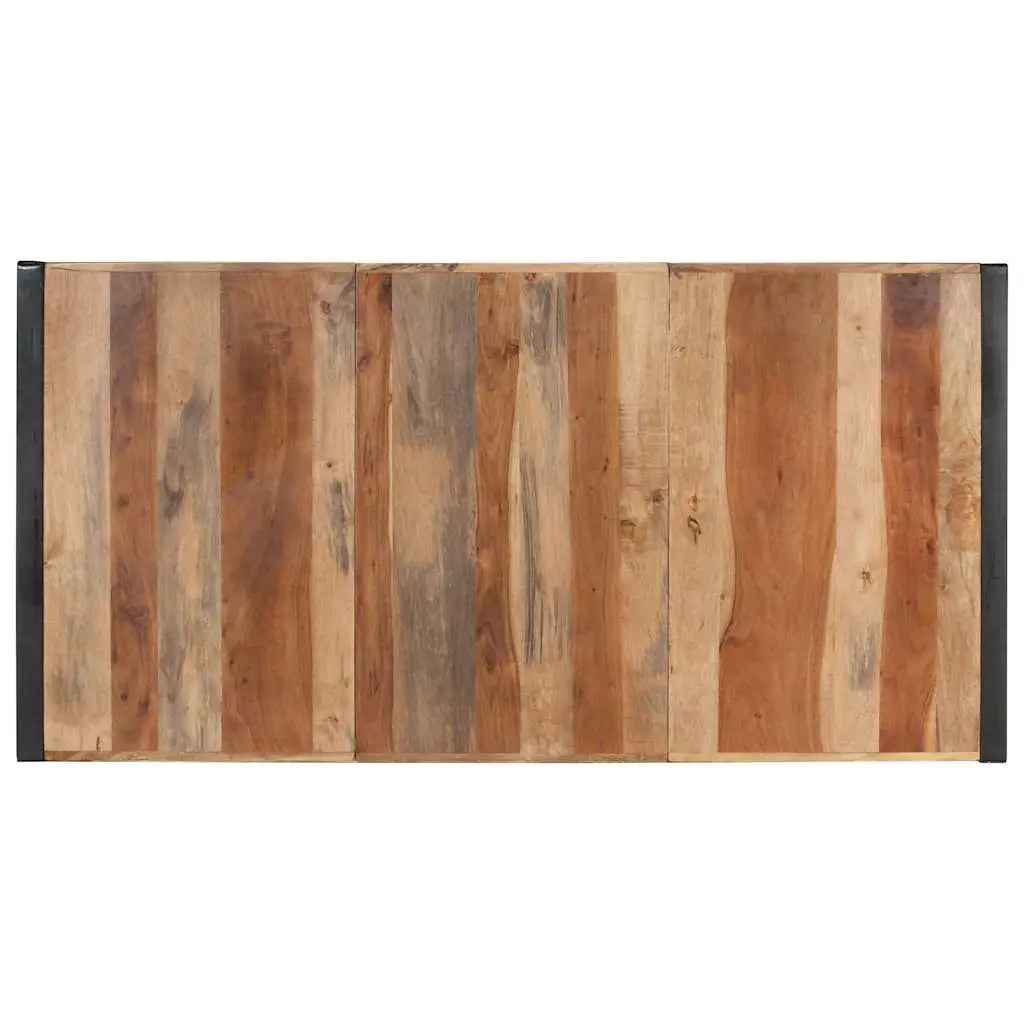 Dining Table Industrial Style 180x90x75 cm Brown Solid Acacia Rubberwood