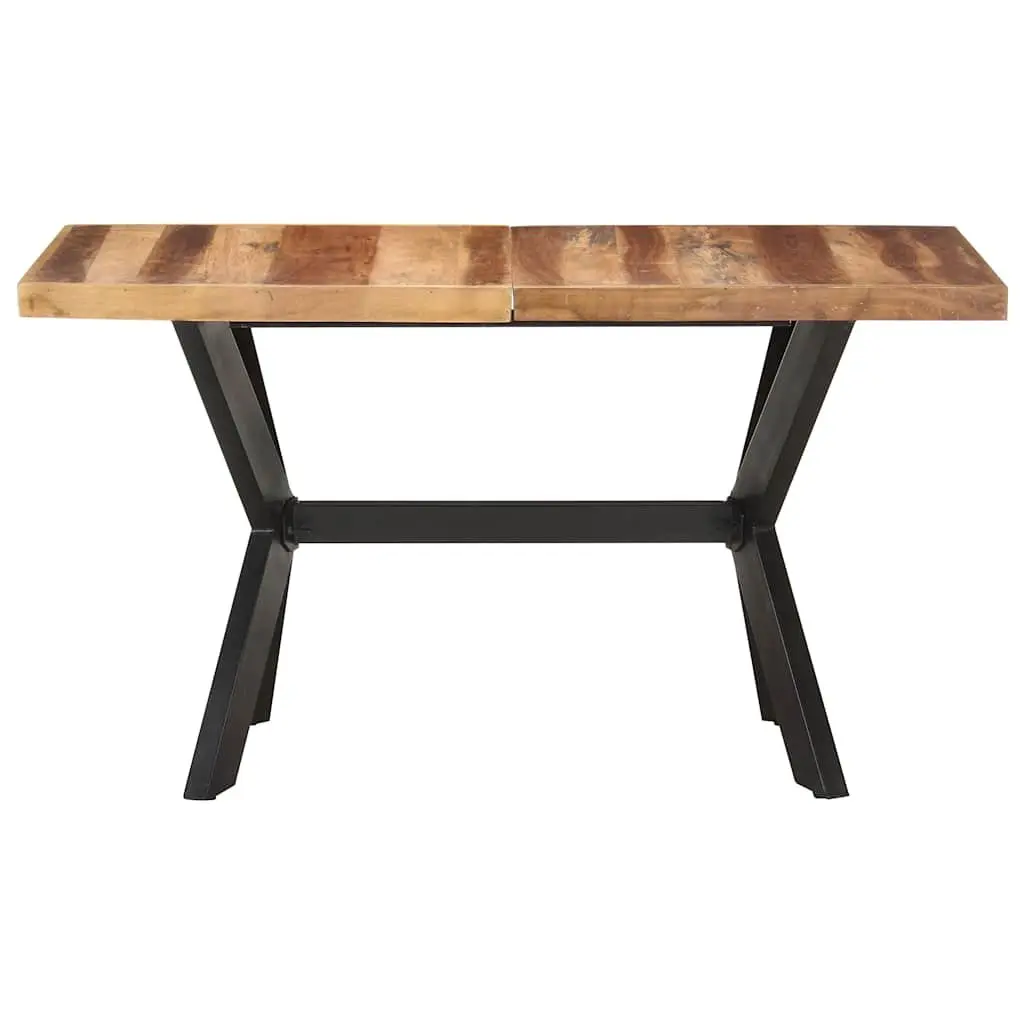 Dining Table Industrial Style 140x70x75 cm Brown Solid Wood
