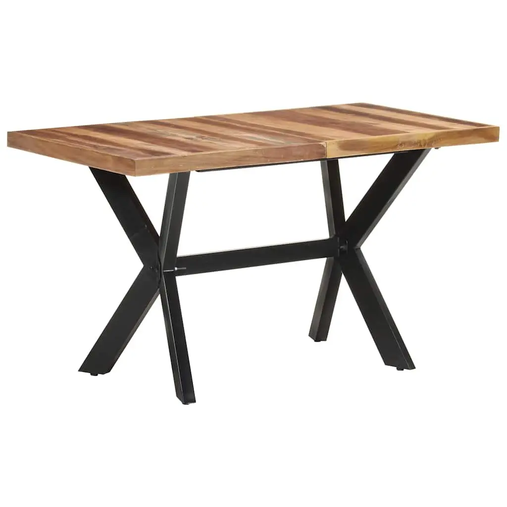 Dining Table Industrial Style 140x70x75 cm Brown Solid Wood