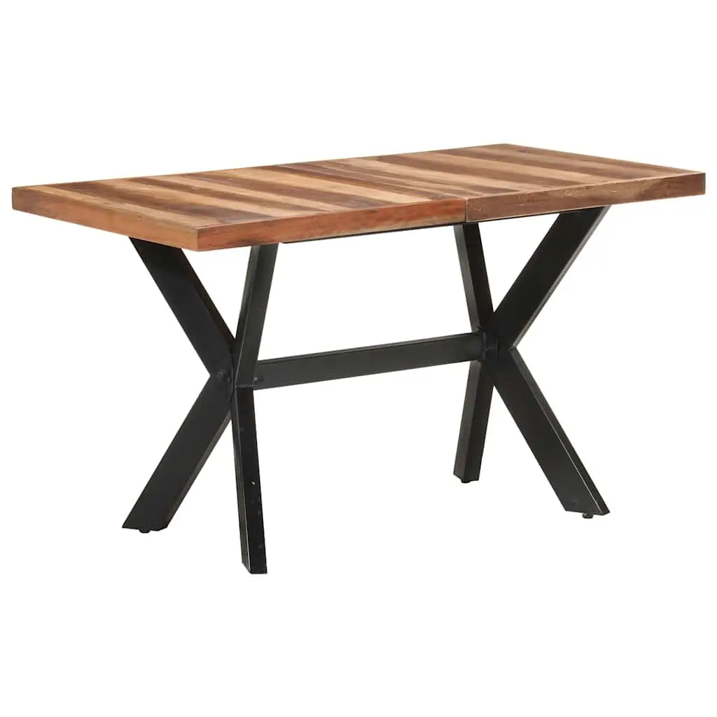Dining Table Industrial Style 140x70x75 cm Brown Solid Wood
