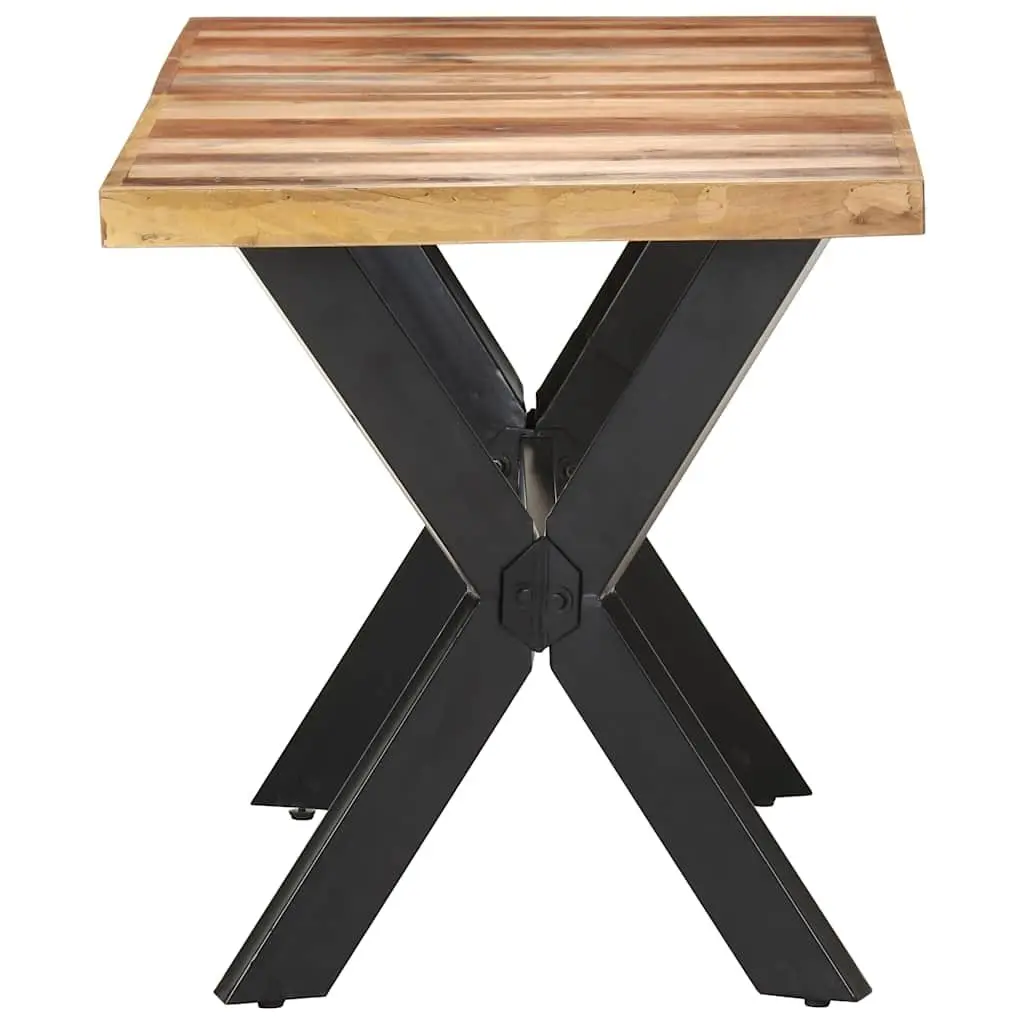 Dining Table Industrial Style 140x70x75 cm Brown Solid Wood