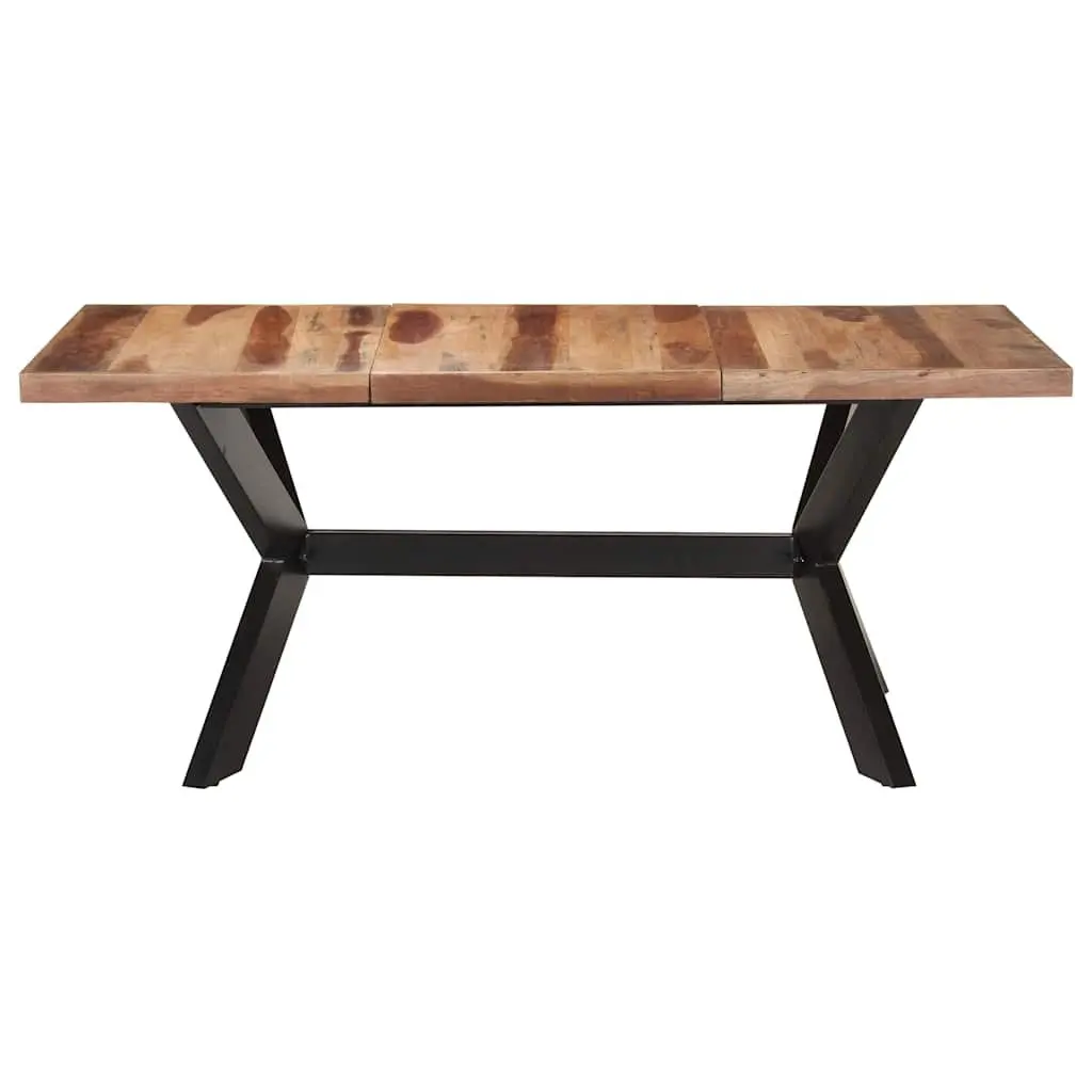 Solid Wood Dining Table 180x90x75 cm in Brown