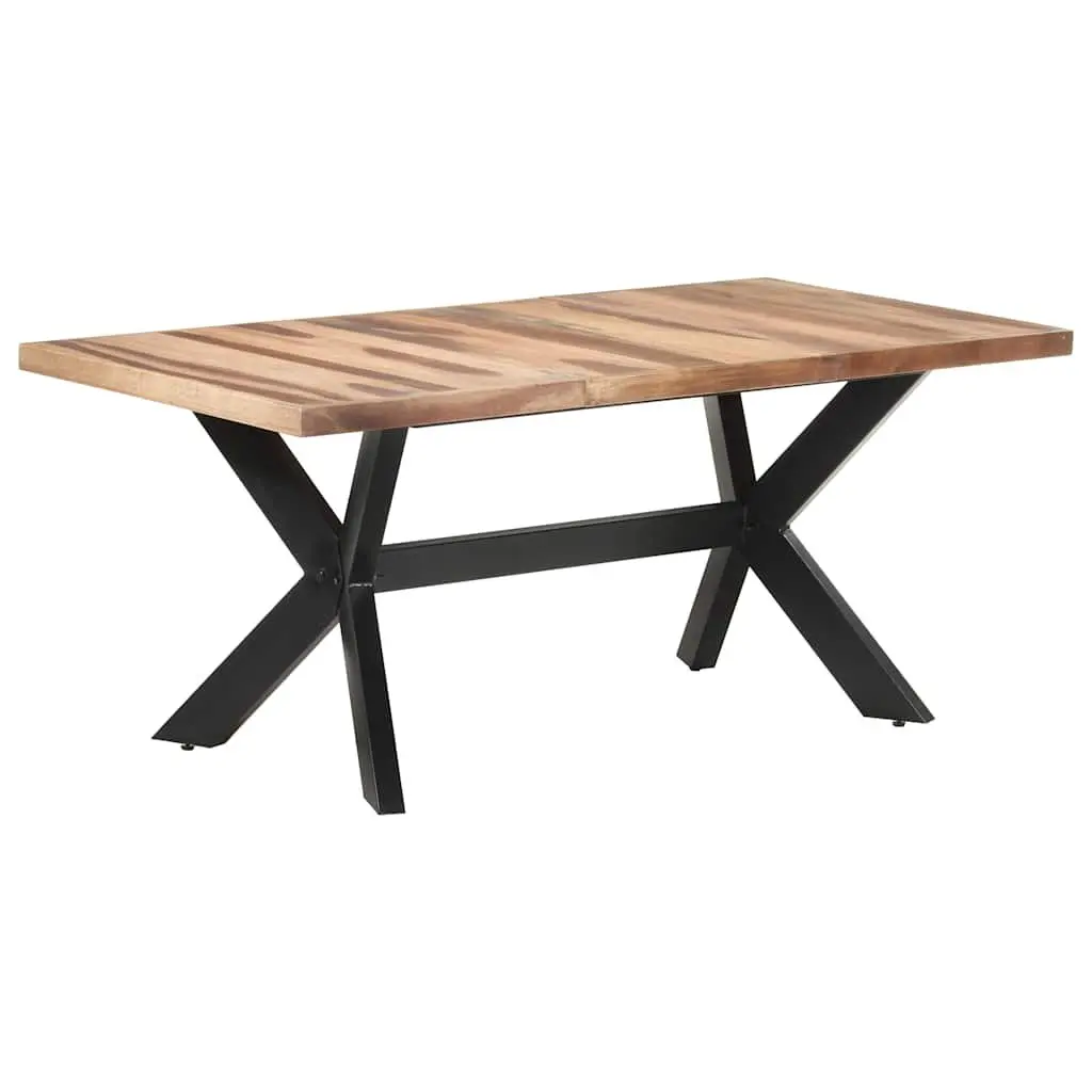 Solid Wood Dining Table 180x90x75 cm in Brown