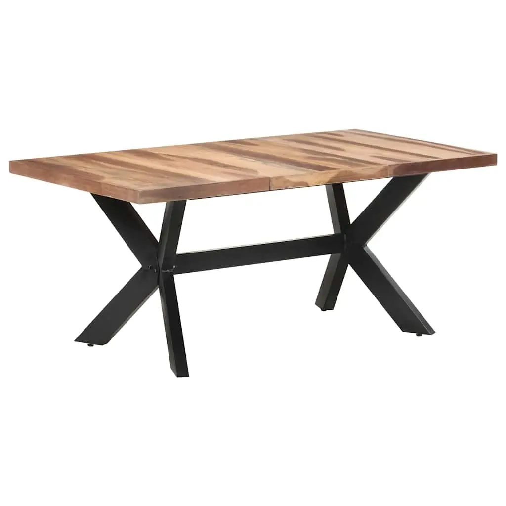 Solid Wood Dining Table 180x90x75 cm in Brown