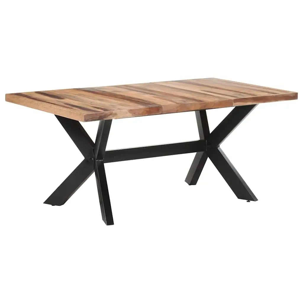 Solid Wood Dining Table 180x90x75 cm in Brown