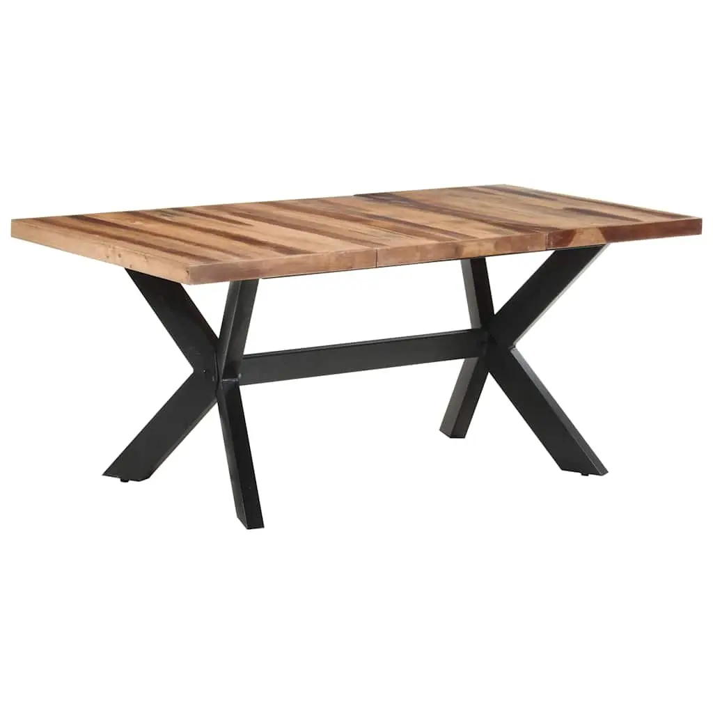 Solid Wood Dining Table 180x90x75 cm in Brown