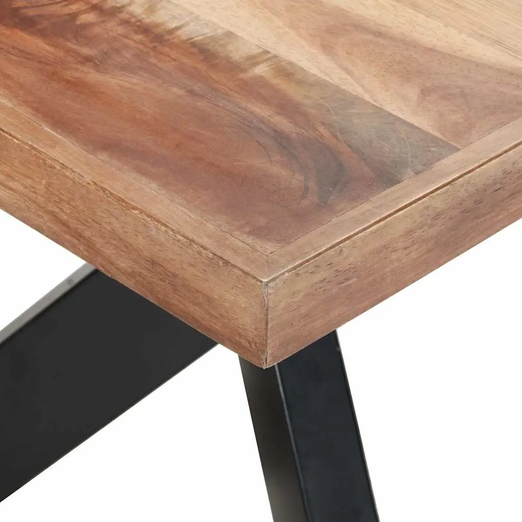 Solid Wood Dining Table 180x90x75 cm in Brown