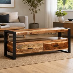 Practical and Stylish Solid Wood TV Cabinet