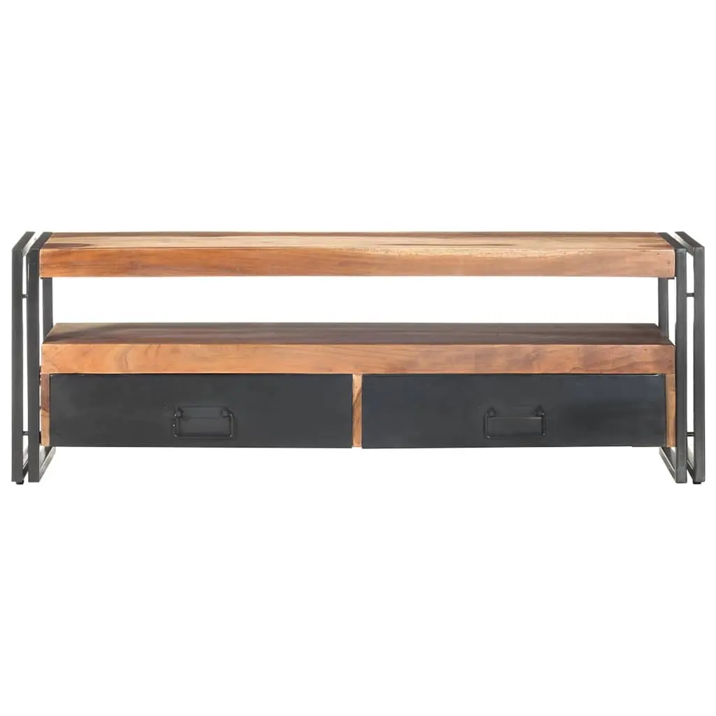 TV Cabinet Storage Unit 120x30x40 cm Brown Wood with Drawers Open Compartment