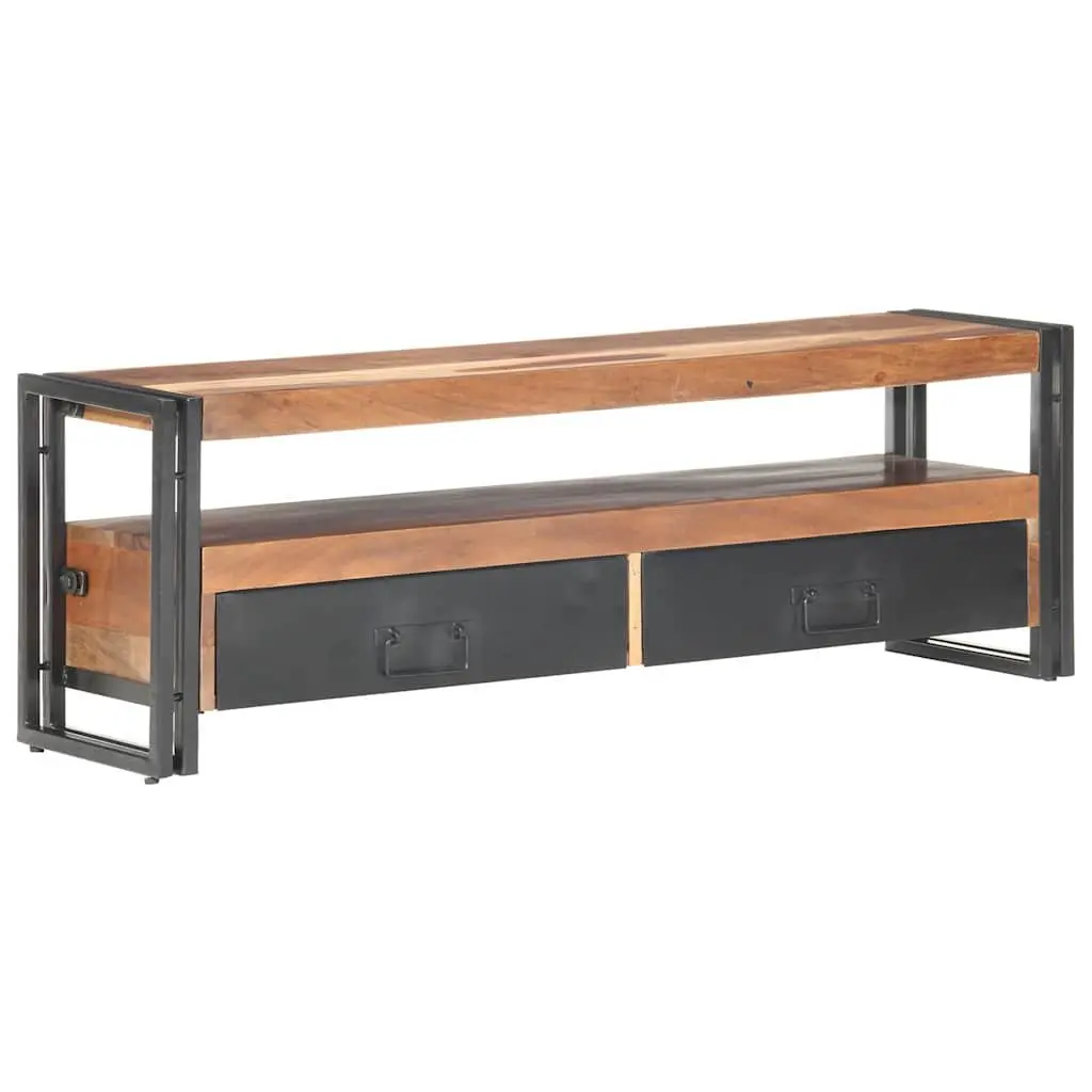 TV Cabinet Storage Unit 120x30x40 cm Brown Wood with Drawers Open Compartment
