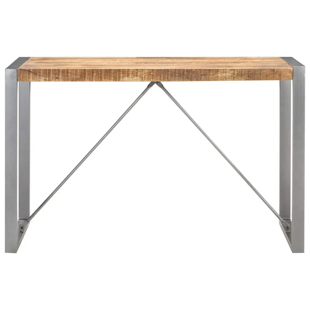 Dining Table Industrial Style 120x60x75 cm Solid Mango Wood Brown