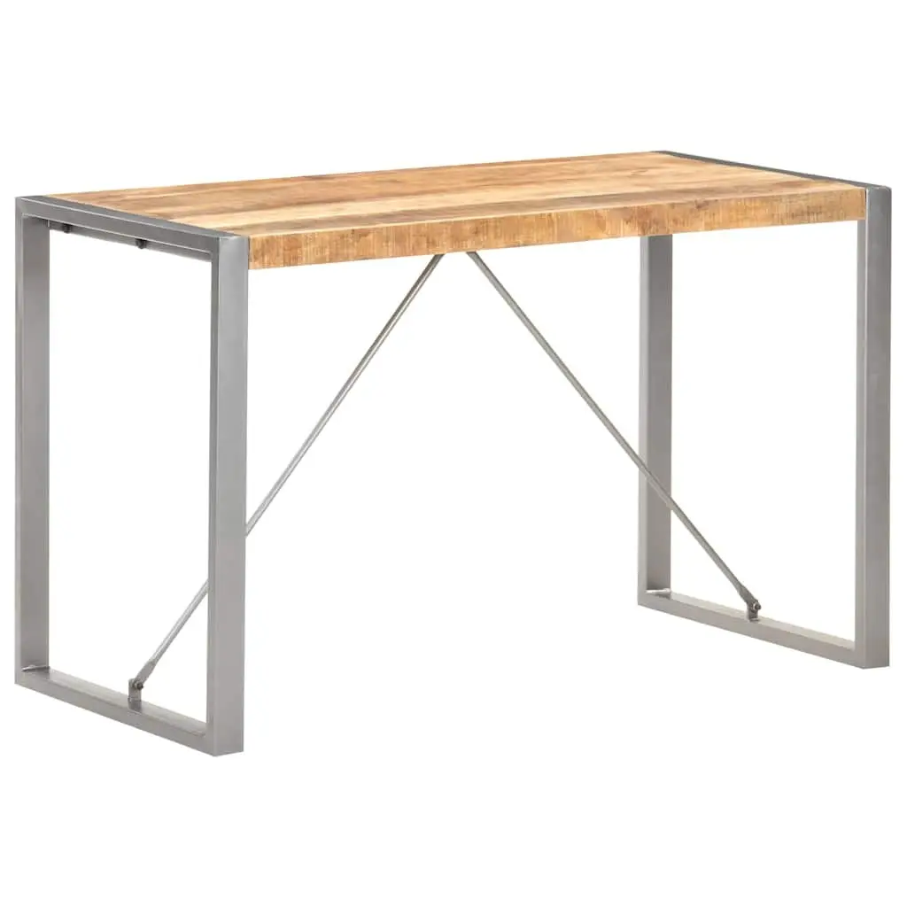 Dining Table Industrial Style 120x60x75 cm Solid Mango Wood Brown