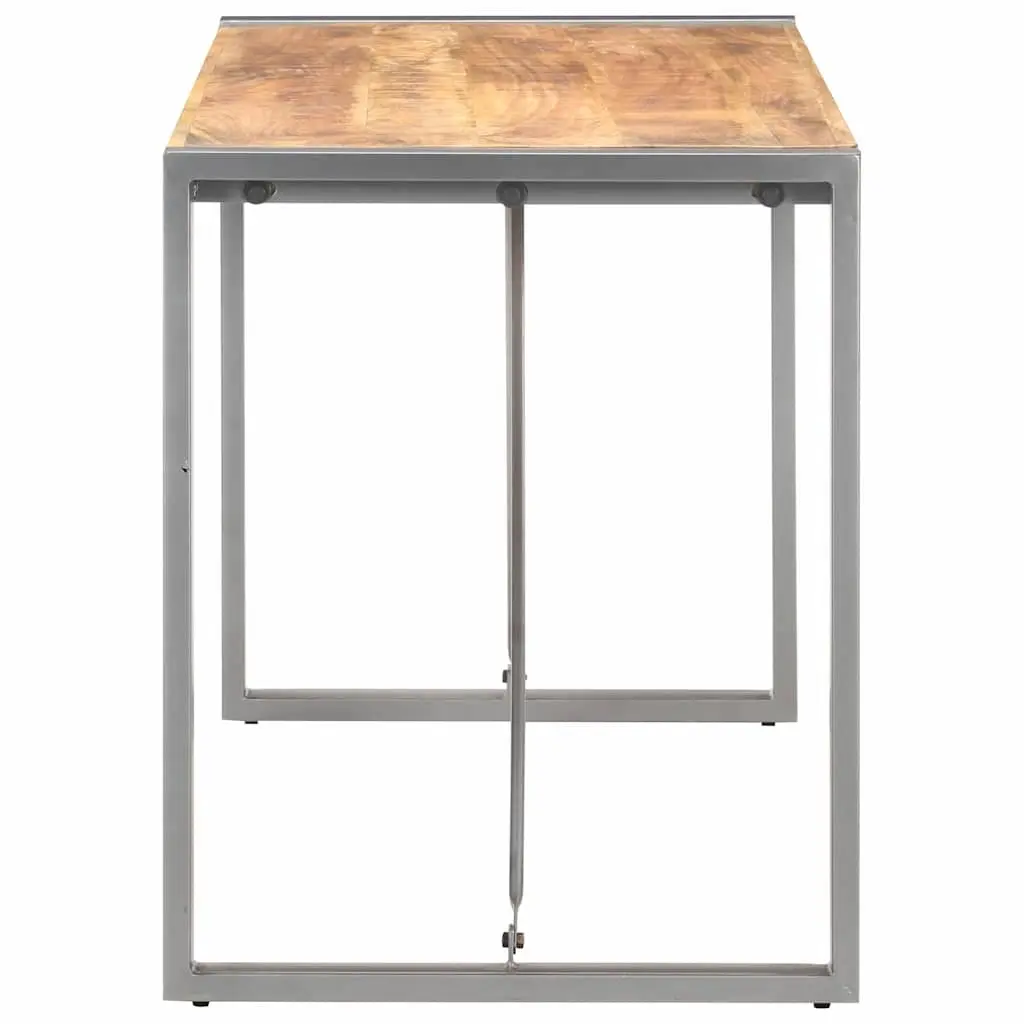 Dining Table Industrial Style 120x60x75 cm Solid Mango Wood Brown