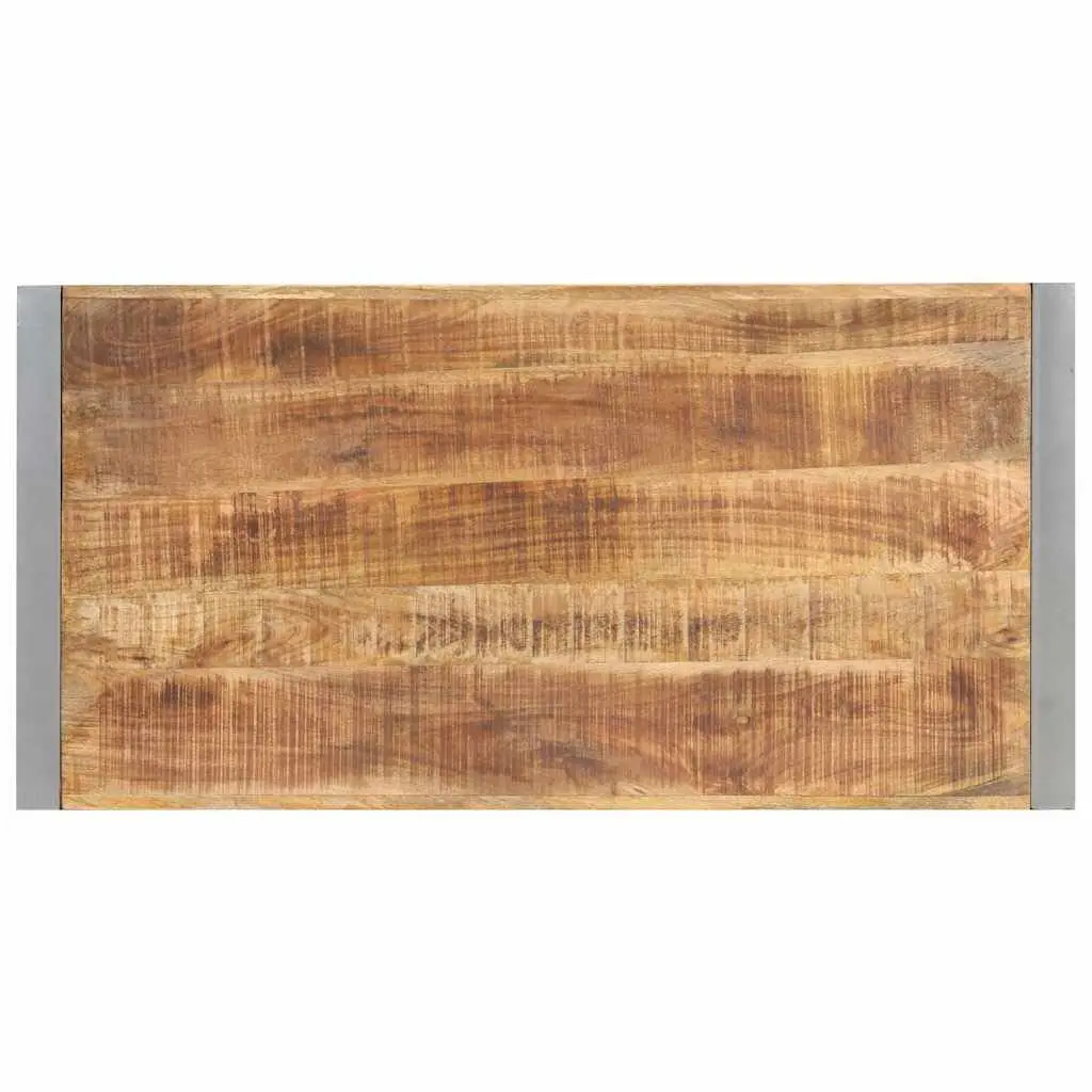 Dining Table Industrial Style 120x60x75 cm Solid Mango Wood Brown