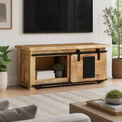 Reliable Vintage TV Cabinet Crafted from Solid Mango Wood
