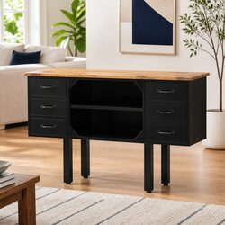 Reliable Industrial Wooden Sideboard for Stylish Storage